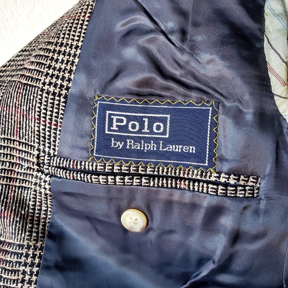 Polo Ralph Lauren Vintage Glenn Plaid Tweed Wool 2 Piece Mens Retro Suit 42R/34 - Picture 10 of 14